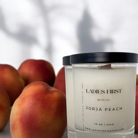 JORJA PEACH WOOD WICK CANDLES