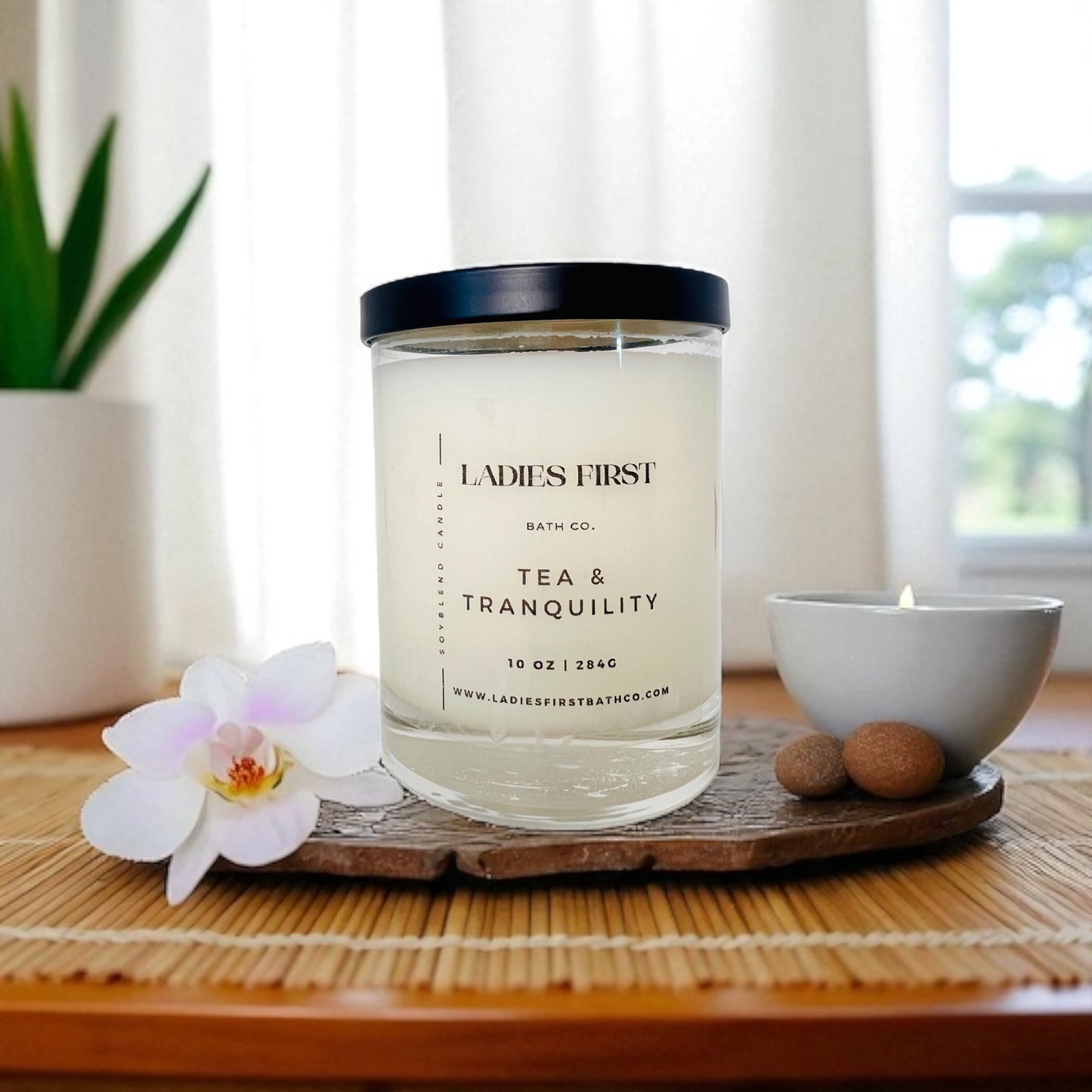 TEA AND TRANQUILITY WOOD WICK CANDLES